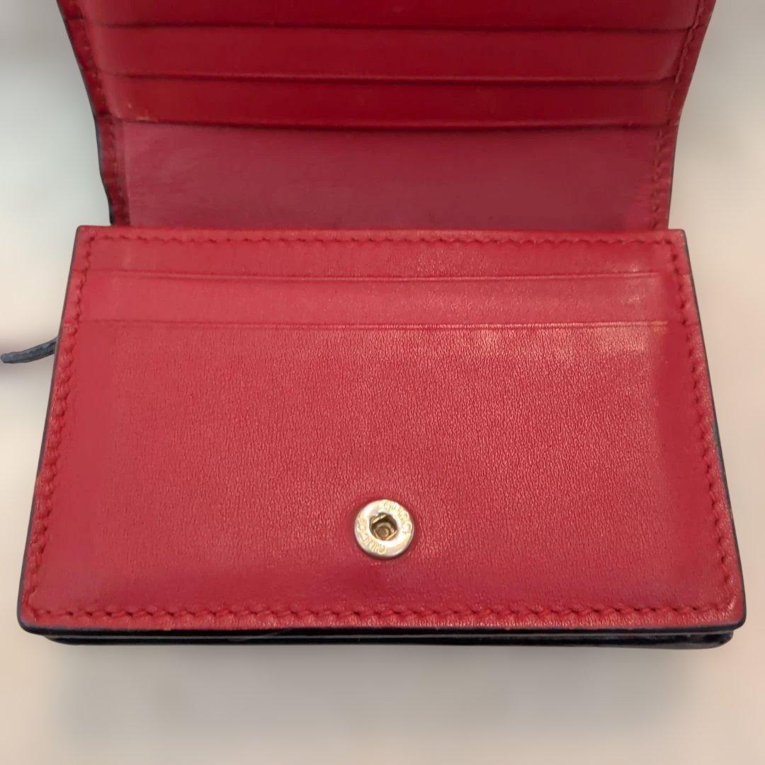 GUCCI グッチ二つ折り財布 GGスプリーム アニマルPVC
