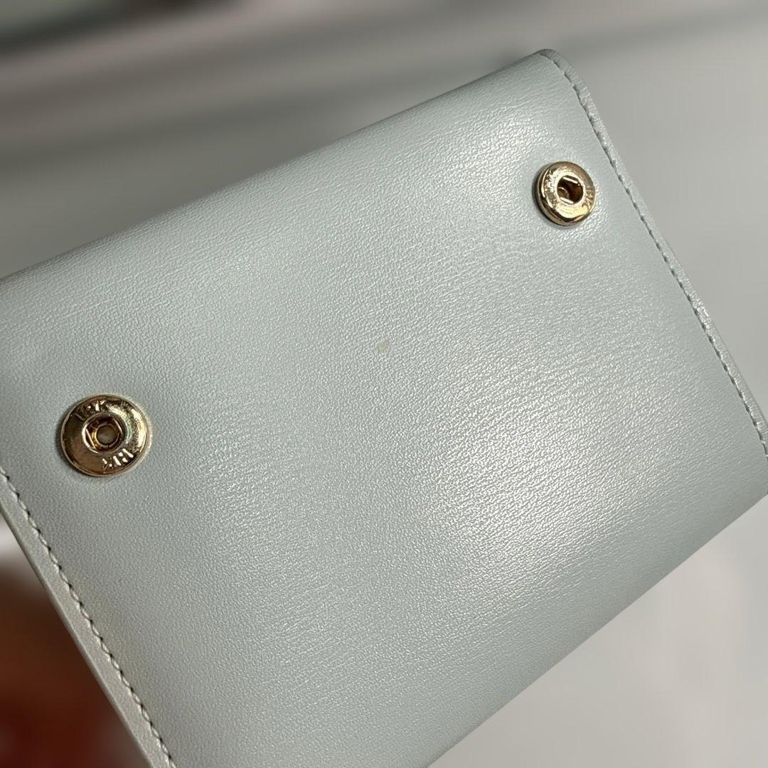 CELINE トリオンフ 入れ付き コンパクトウォレット　ブルー