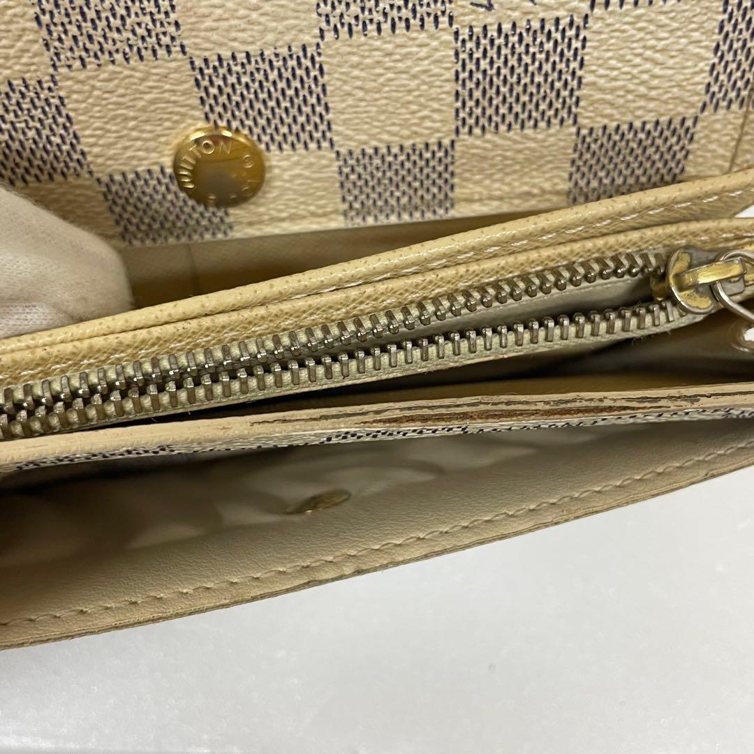 ルイヴィトン ダミエアズール ポルトフォイユ アレクサンドラ 三つ折り財布