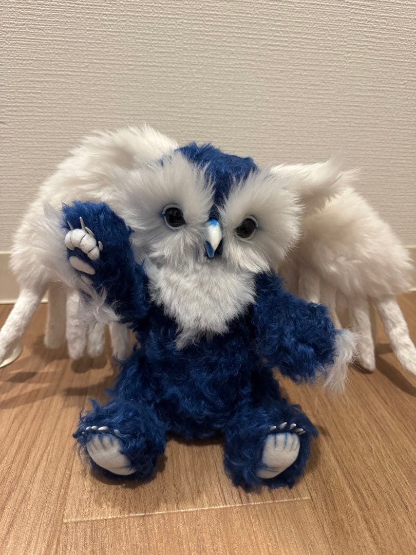 【最終価格】海外作家様作　アートドール　ブルーのフクロウ