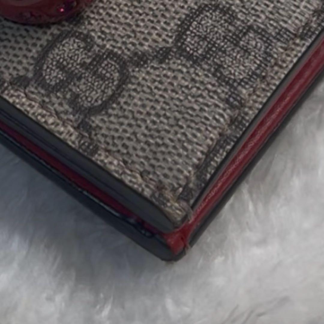 ✨美品✨ GUCCI グッチ 二つ折り財布 チェリー GG柄 ストーン抜けナシ！