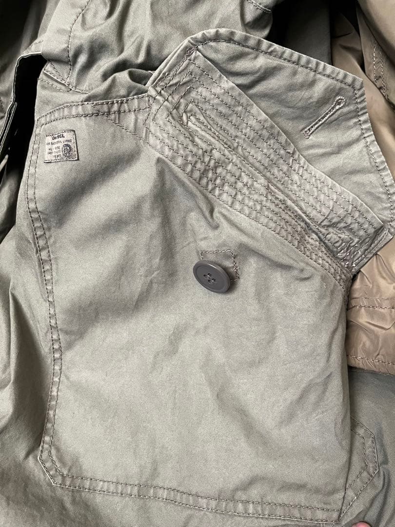 DIESEL モッズコート　ブルーファー付き
