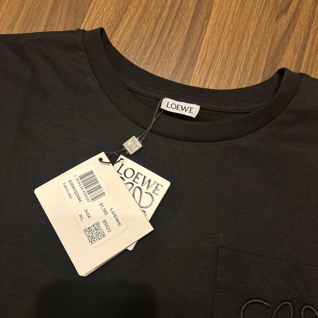 ロエベ　デザイナーTシャツ　ブラック　XL