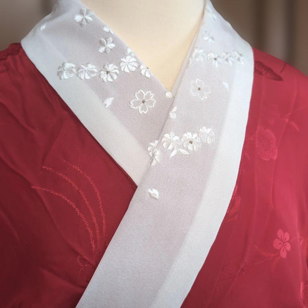 着物♪逸品 正絹 振袖 長襦袢 ♪ トールサイズ モデルサイズ 半衿付 極美品