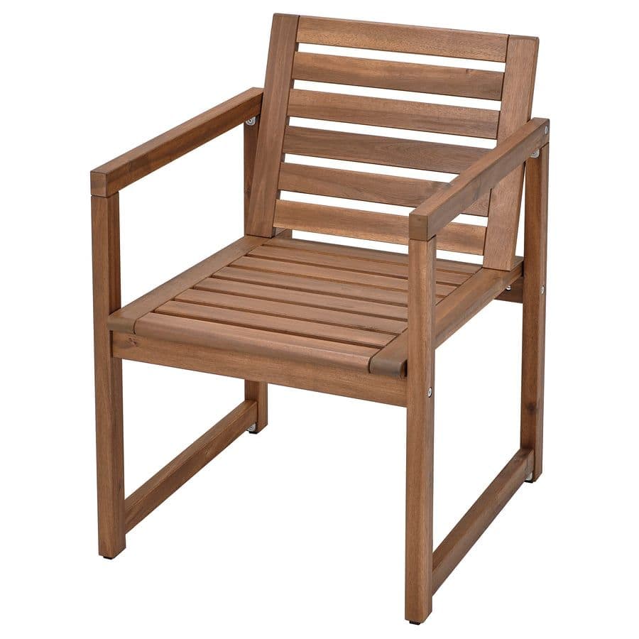 IKEA木製スラットデザインチェア2脚セット