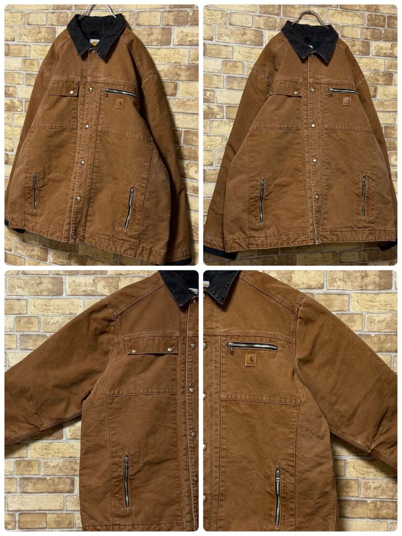 カーハート　メキシコ製　ダックジャケット　カバーオール　ビッグシルエット2XL.