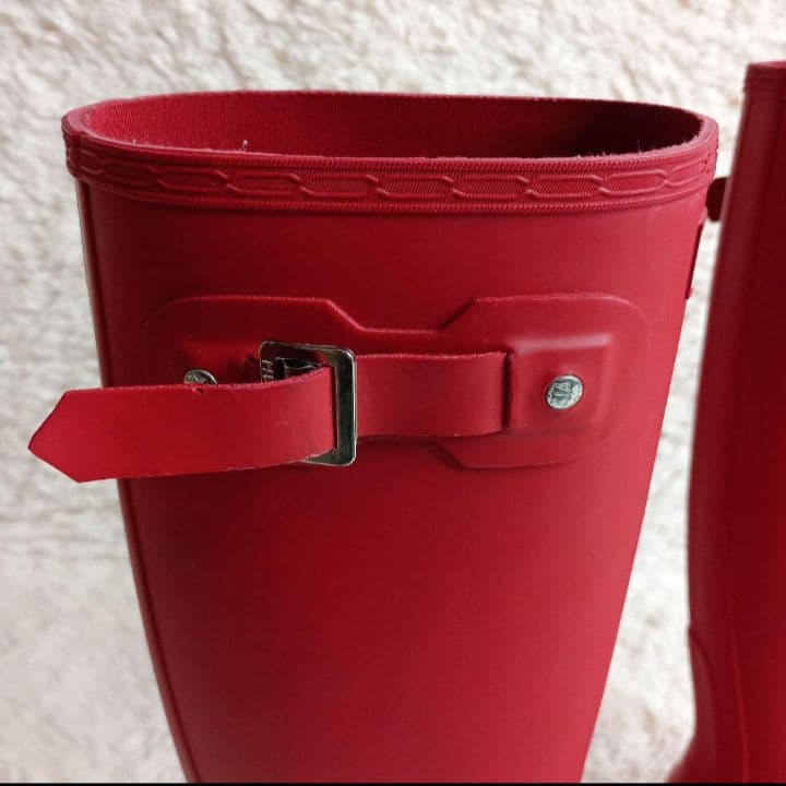 【23.5〜24cm 】HUNTER レインブーツ サイドバックル