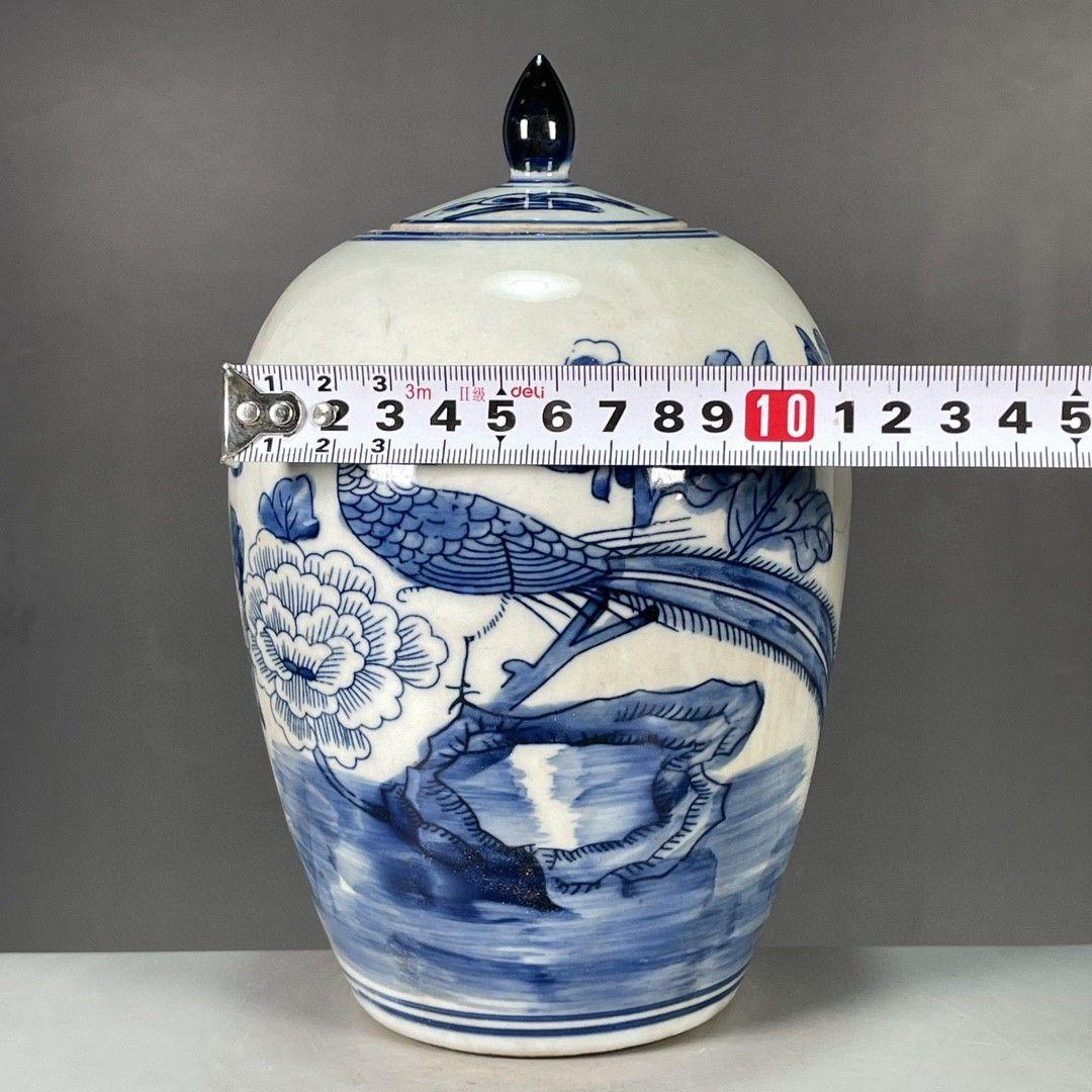 鳳凰紋冬瓜壺 景徳鎮 陶磁器 装飾品 現代工芸品 美術品 置物