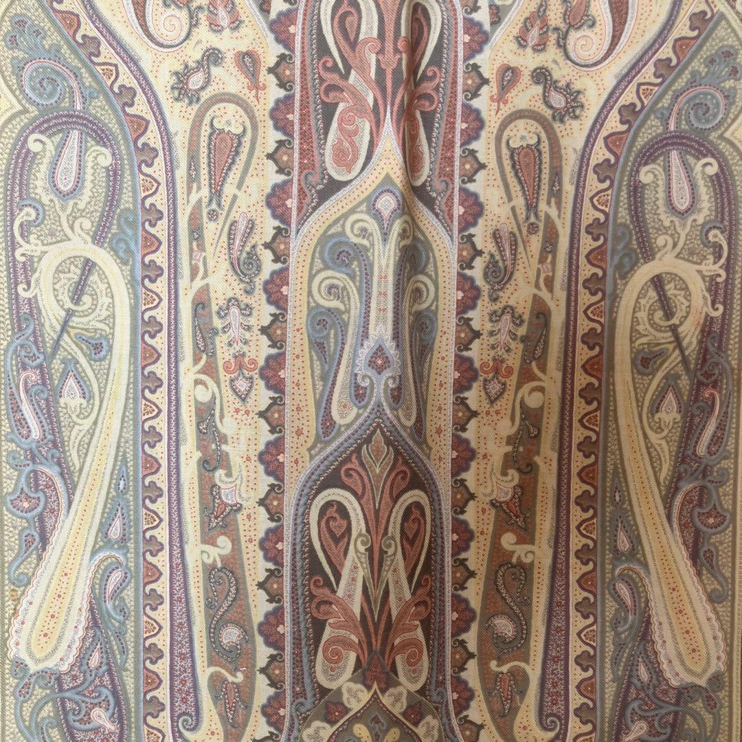 【ETRO 】イエロー系　ペイズリー柄ストール　スカーフ