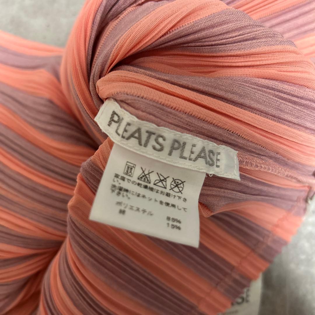 未使用　PLEATS PLEASE プリーツストライプジャケット　ピンク