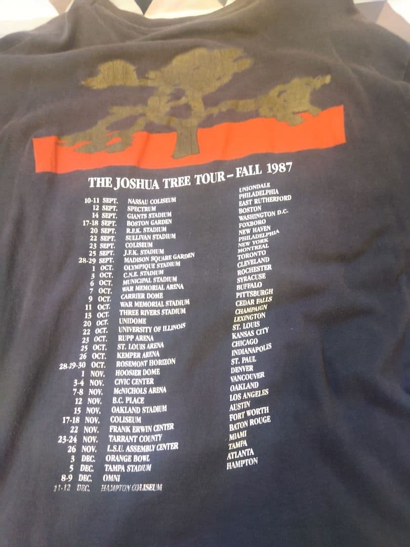 U2 The Joshua Tree Tour Tシャツ 　90's usa製