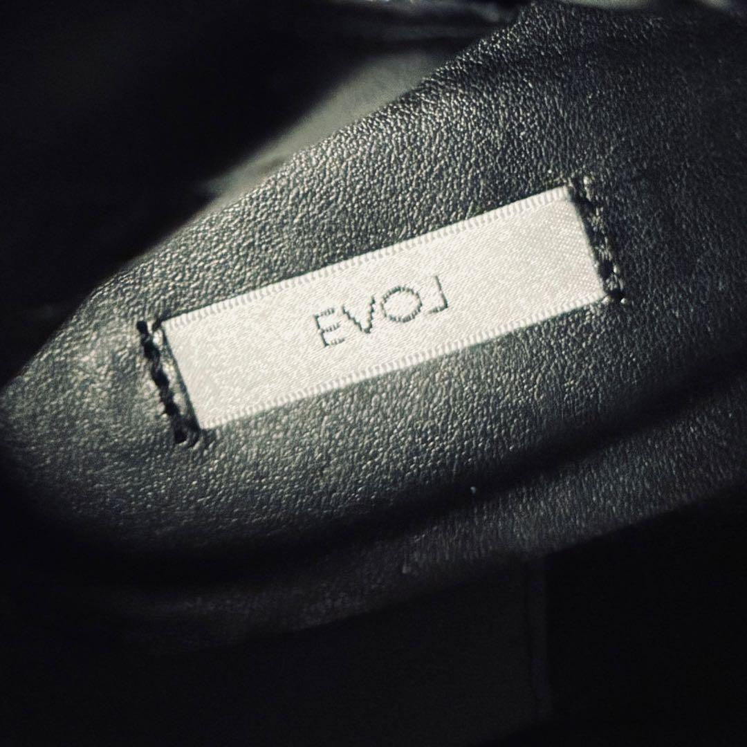 【極美品】EVOL イーボル 厚底 ブーツ 黒 サイドジップ 23～23.5cm