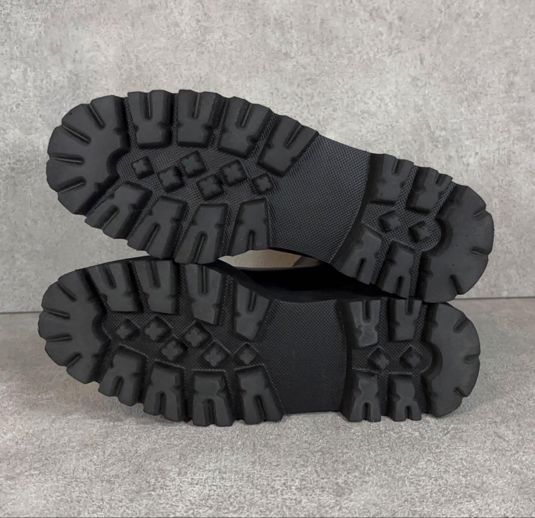 【極美品】EVOL イーボル 厚底 ブーツ 黒 サイドジップ 23～23.5cm