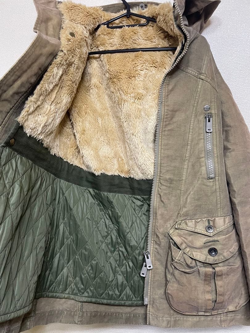 DIESELコート　オリーブ色　サイズ:S