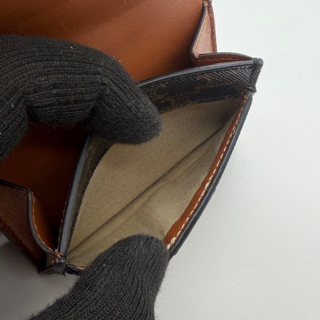 極美品　セリーヌ　スモール トリフォールド ウォレット　トリオンフ　レザー