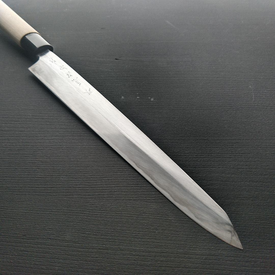 【逸品】堺刃物 切付柳刃包丁 極上 片刃 右 刃渡り235㎜ 研ぎ済