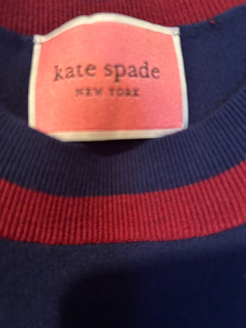ケイトスペード Katespade ノースリーブ ネイビーワンピース