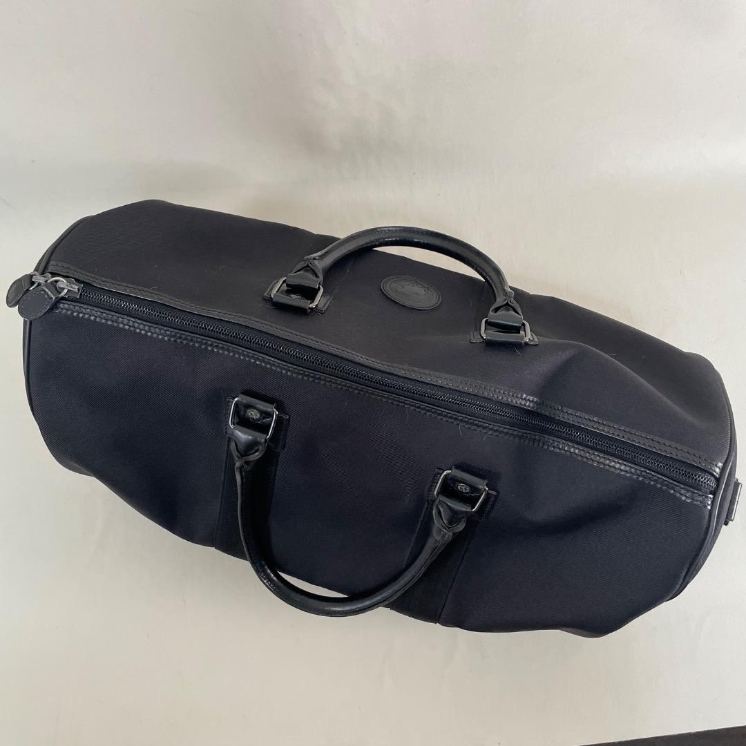 A9✨希少✨ハンティングワールド ボストンバッグ ナイロン×レザー 黒 45cm