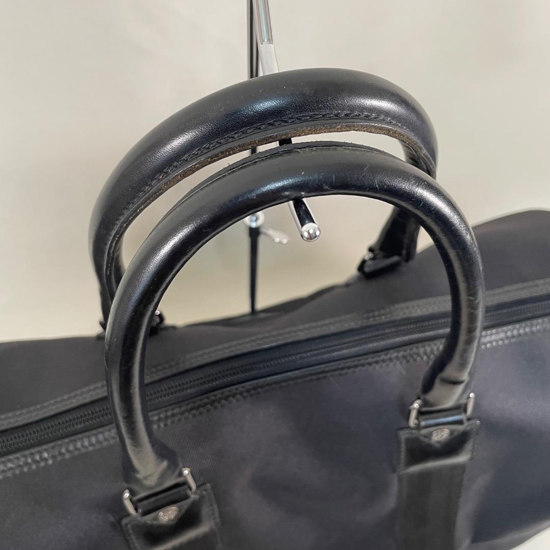 A9✨希少✨ハンティングワールド ボストンバッグ ナイロン×レザー 黒 45cm