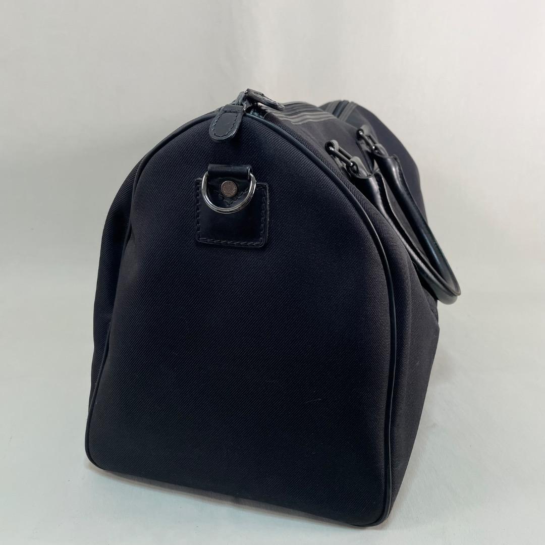 A9✨希少✨ハンティングワールド ボストンバッグ ナイロン×レザー 黒 45cm