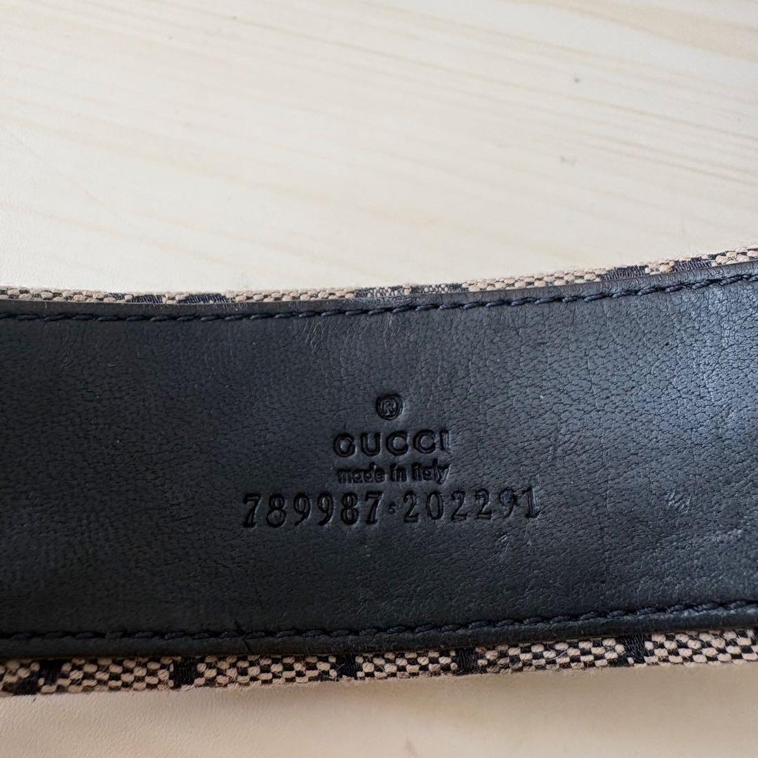 GUCCI カチューシャ GG キャンバス ヘアバンド 太め　GGパターン