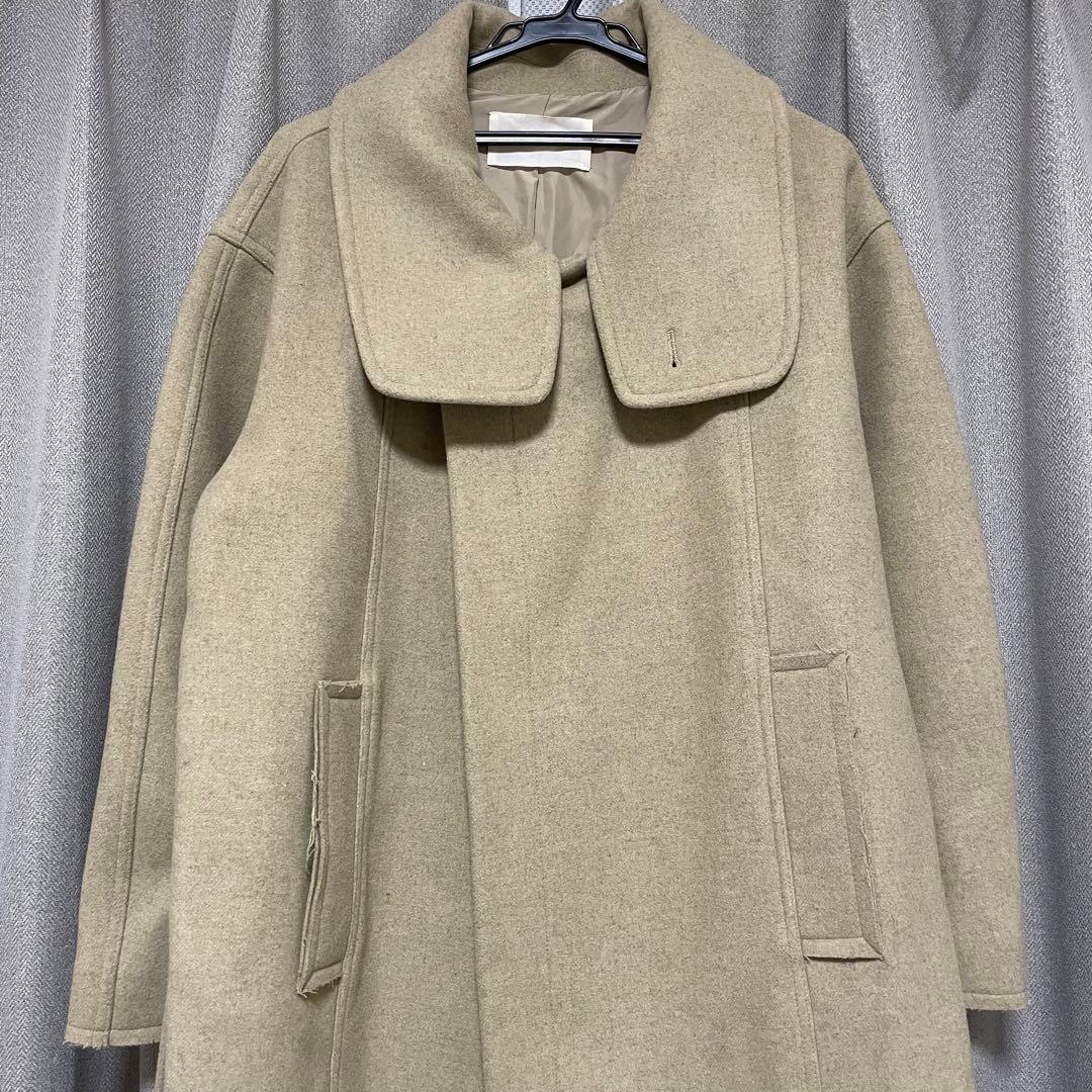 Standcollar Wool Coat オリーブ 36