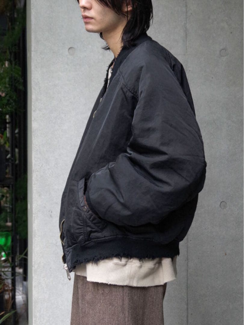 ジャケット・アウター ANCELLM \"FADED BOMBER JACKET\" - BLACK