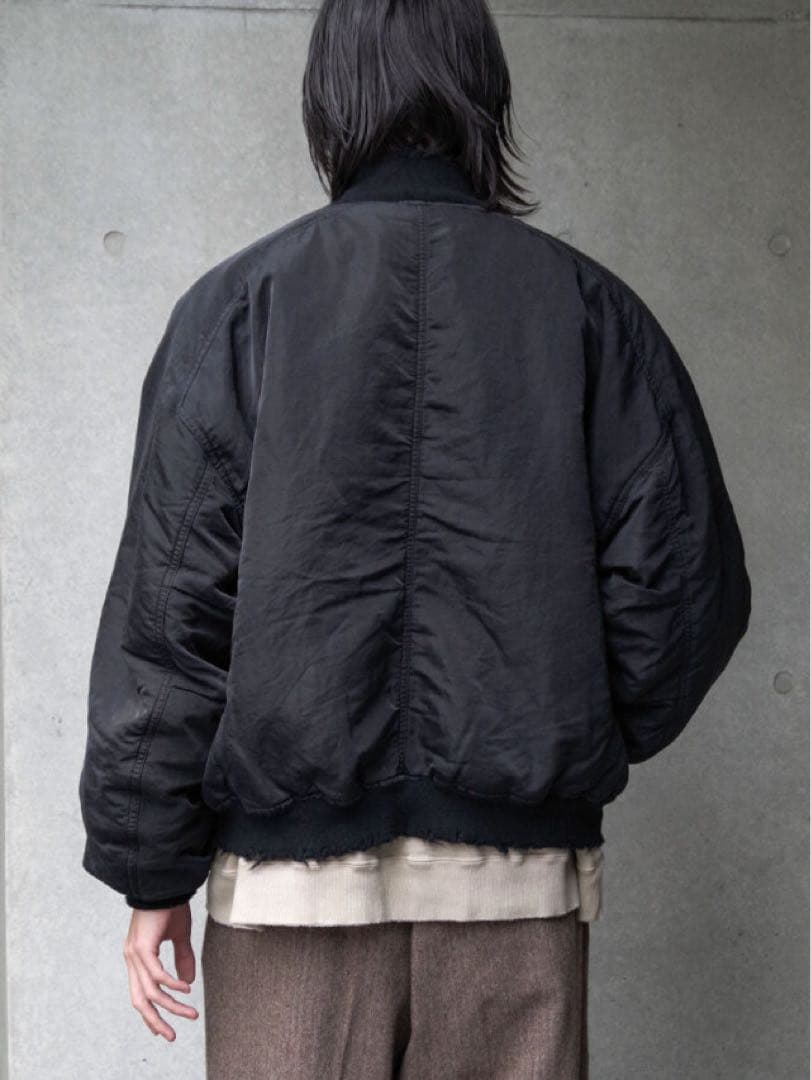 ジャケット・アウター ANCELLM \"FADED BOMBER JACKET\" - BLACK