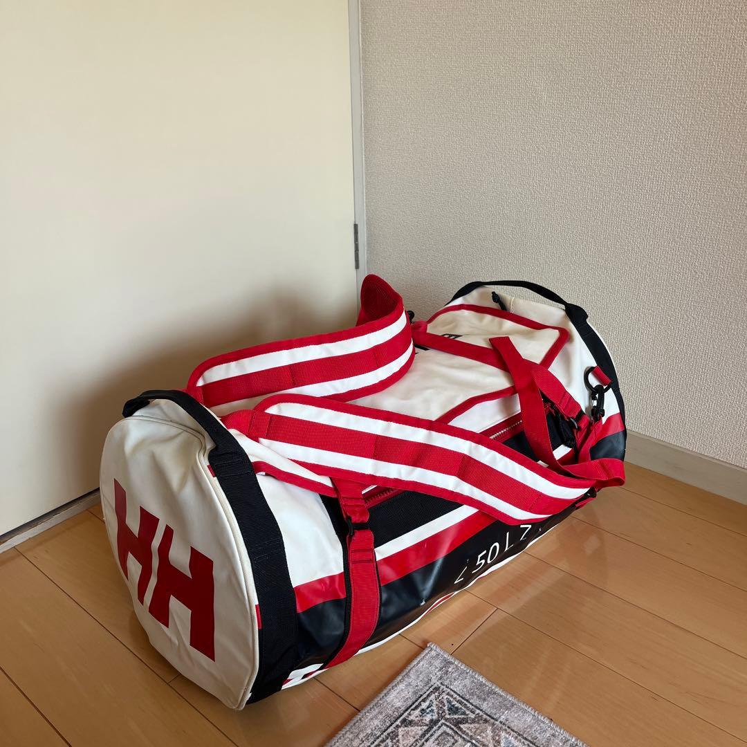 HH ダッフルバッグ 50L ホワイト/レッド/ブラック　ヘリーハンセン