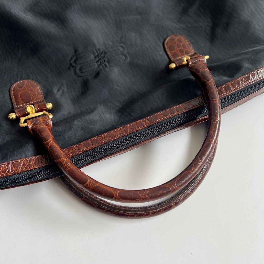 バッグ BALENCIAGA BB CROCO BOSTON HAND BAG