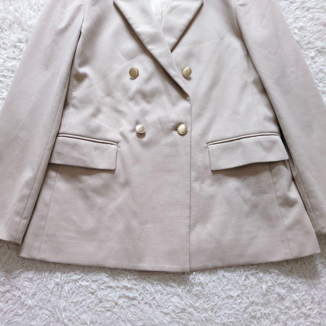 完売品　IENA　24ss　T/Rツイル ダブルブレストジャケット　金ボタン