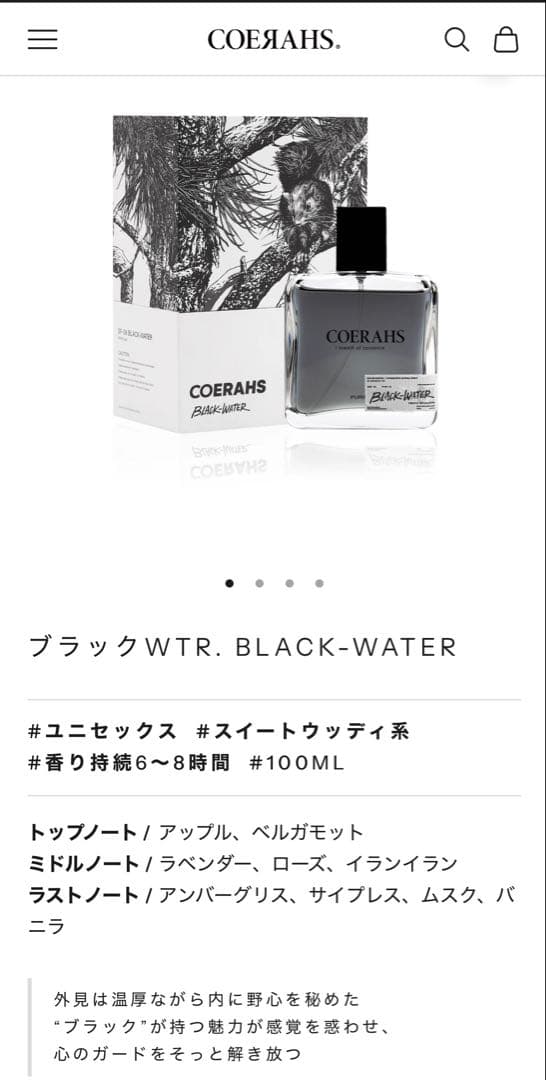 COERAHS コエラスブラックWTR BLACK-WTR 100ml。