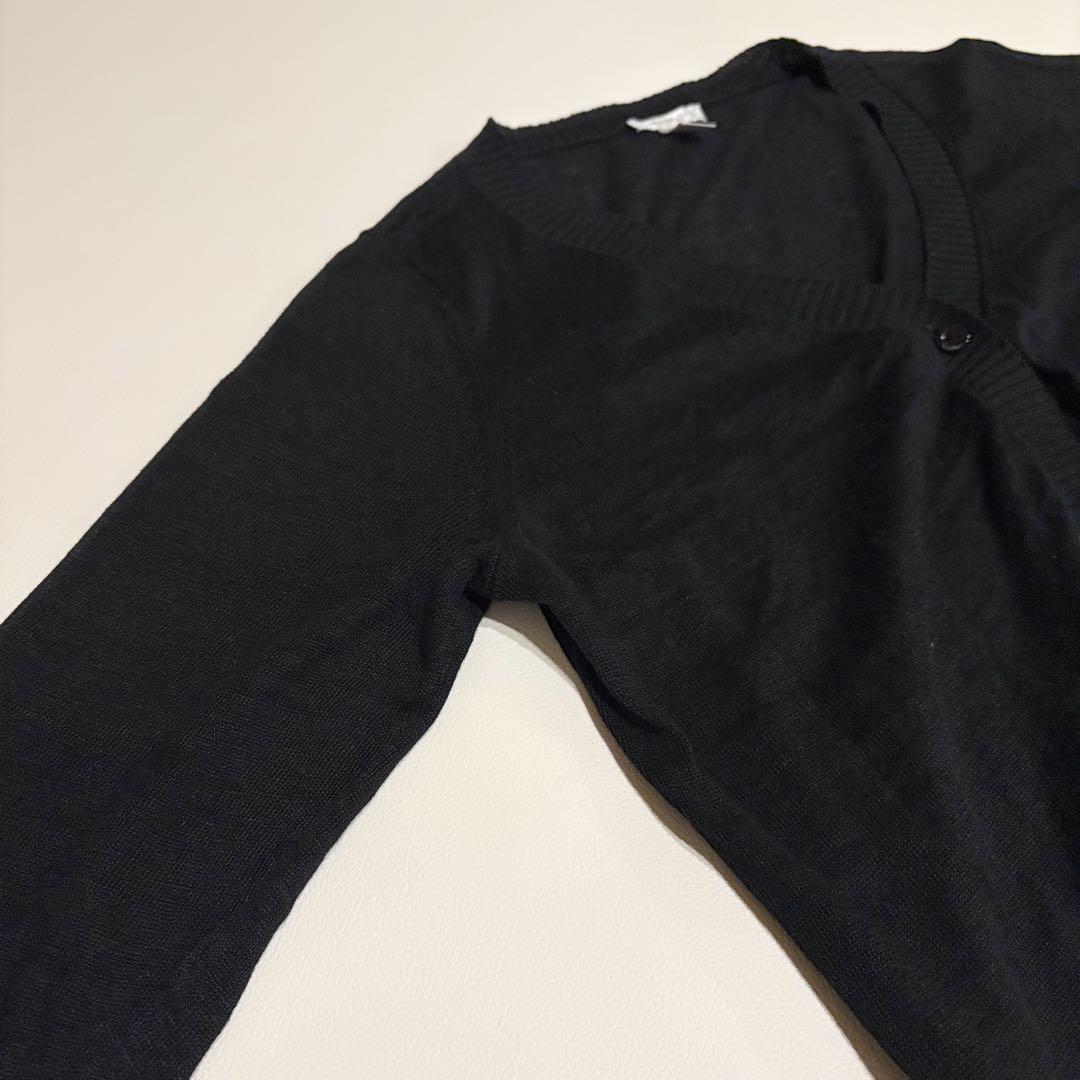 美品✨Max Mara 白タグ リネンニットカーディガン ブラック M