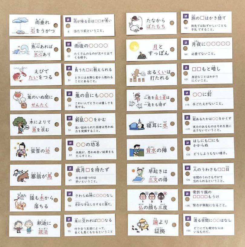 NEW☆カット済【中学受験】国語 知識編 暗記カード/練習帳・演習問題 7点 i