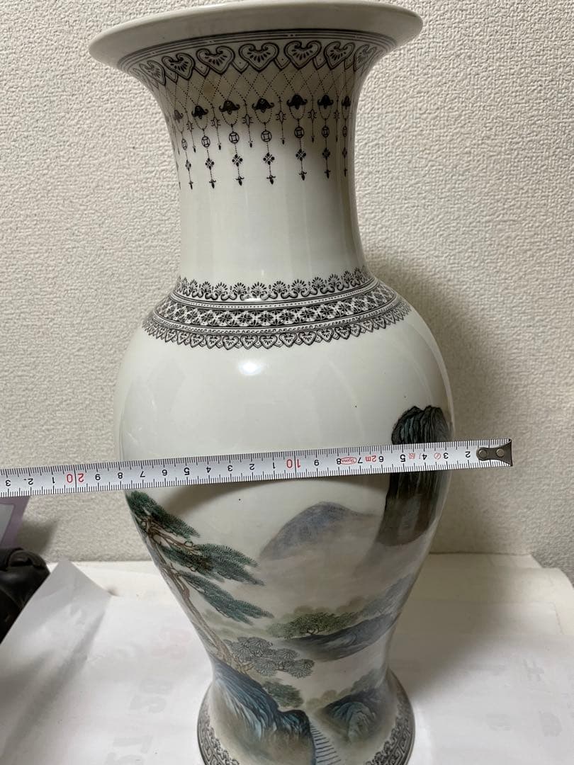 中国花瓶 中国景德鎮製 大花瓶古美術