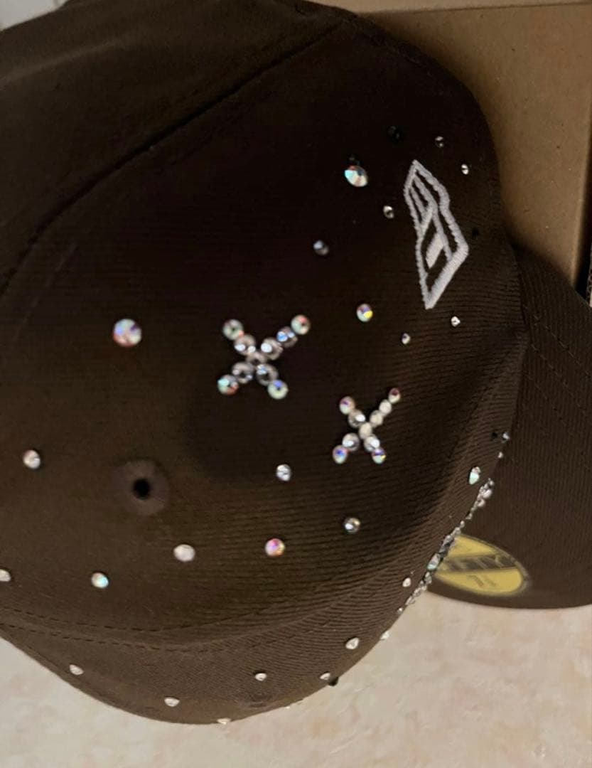 New Era 59FIFTY ジュエルキャップ　ブラウン７3/8