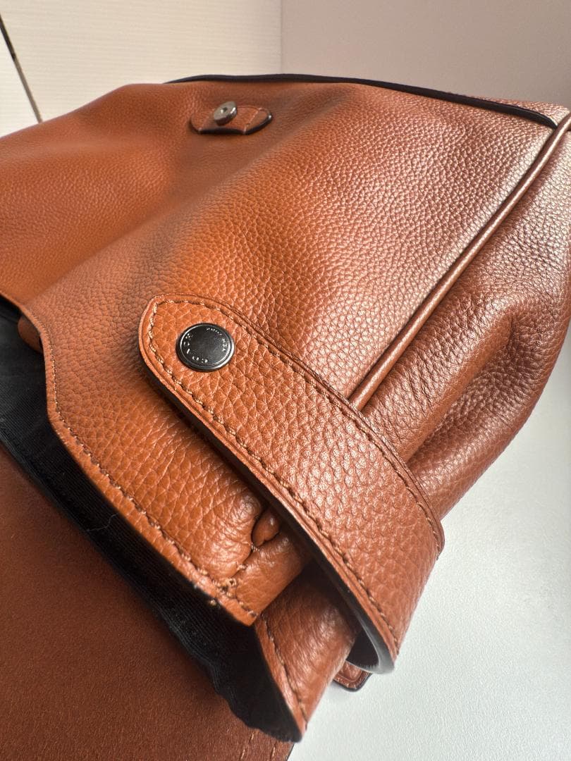 coach コーチ ブラウンレザー メッセンジャーバッグ