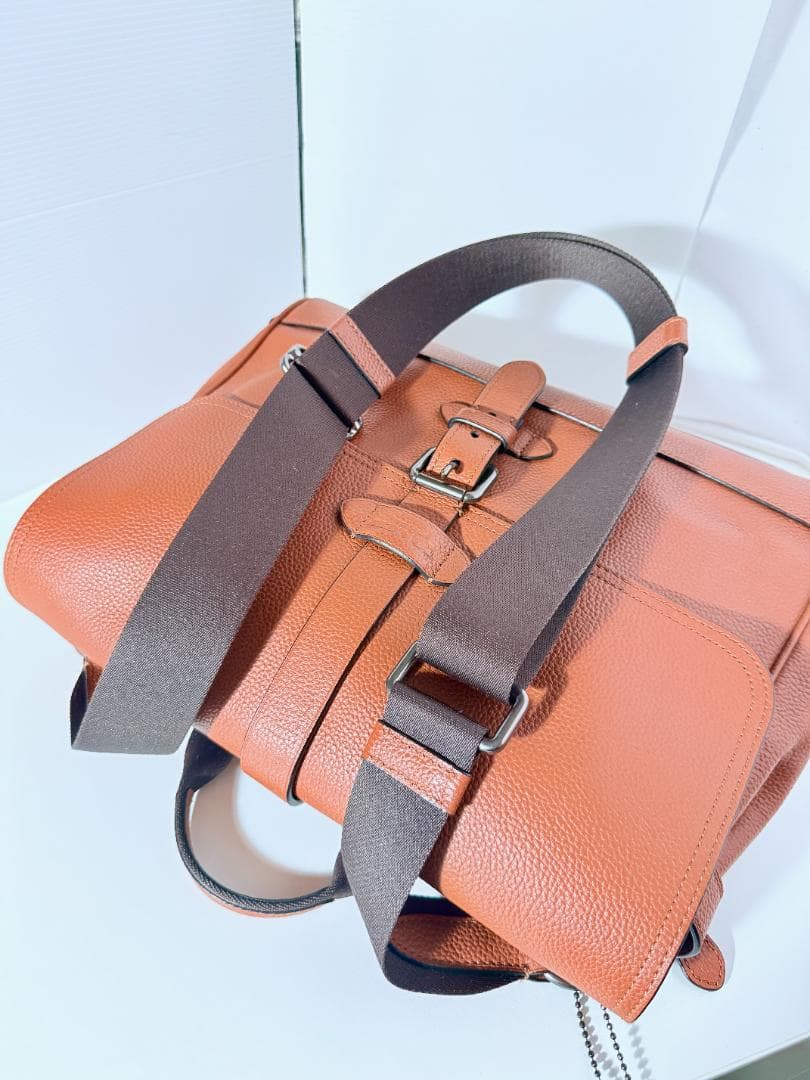coach コーチ ブラウンレザー メッセンジャーバッグ
