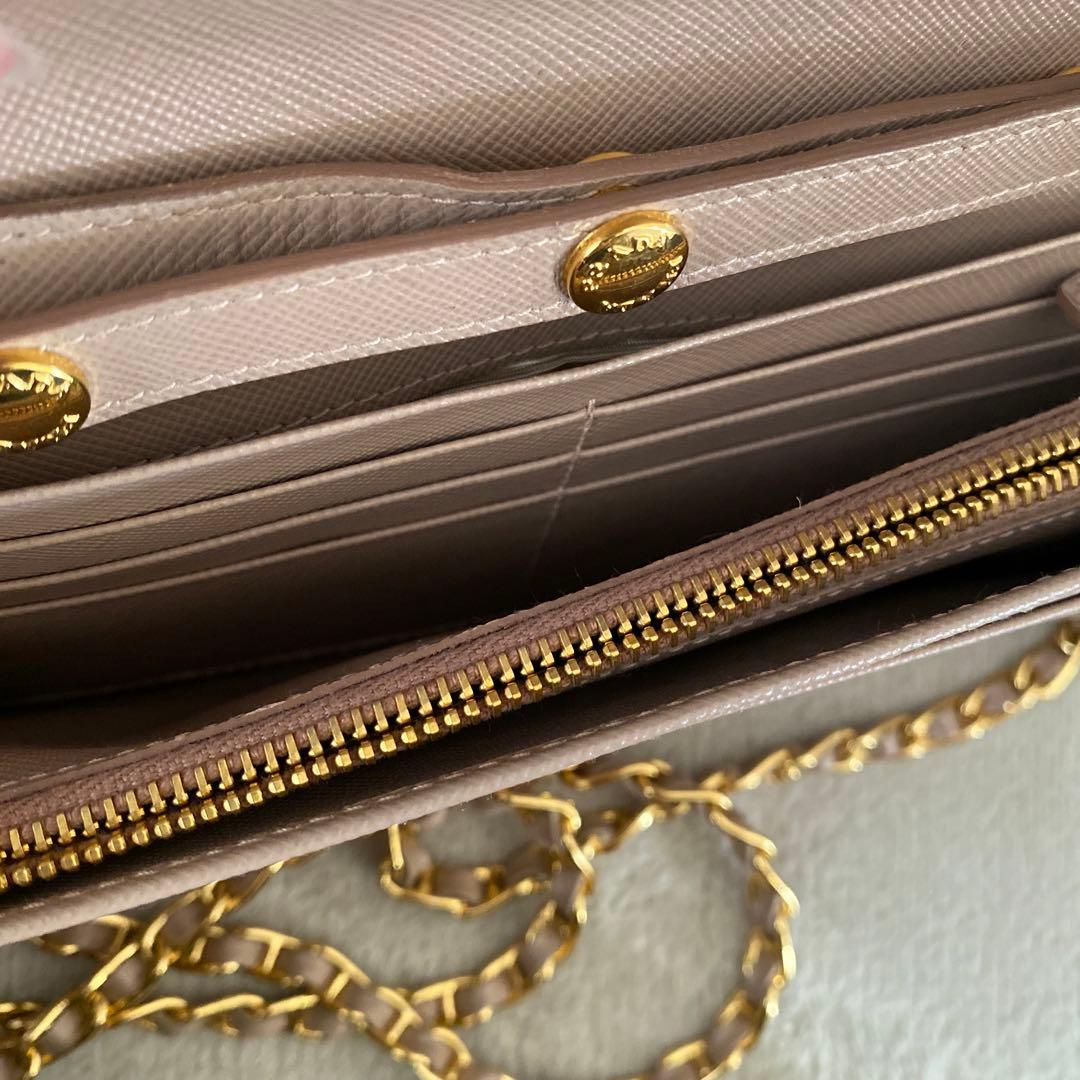 【希望価格教えてください】PRADA ピンクベージュ サフィアーノ