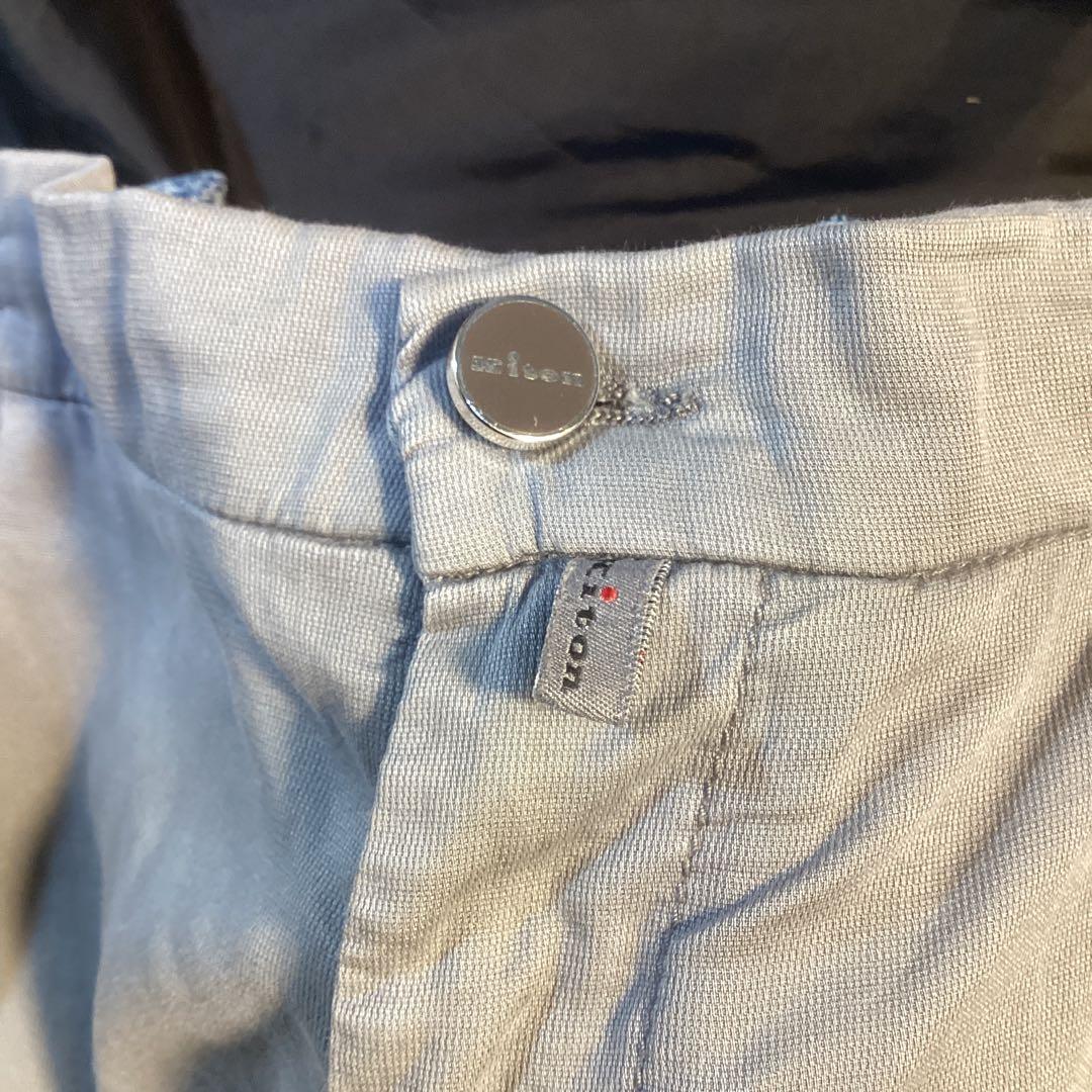 Kiton キートンうすグレー　メンズイージーパンツ