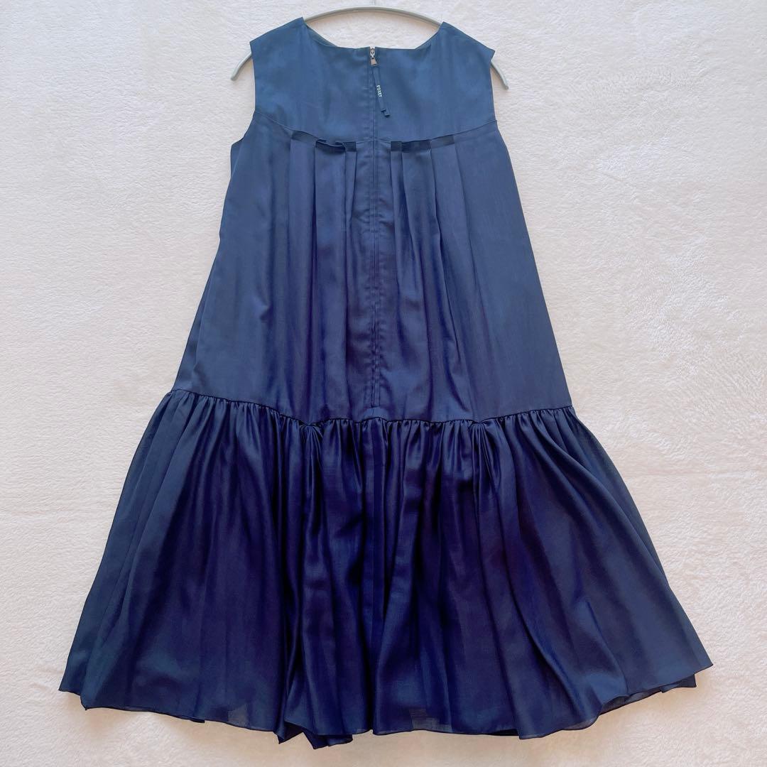 美品　フォクシー　ティアードワンピースドレス　ギャザー　芸能人着用　39821