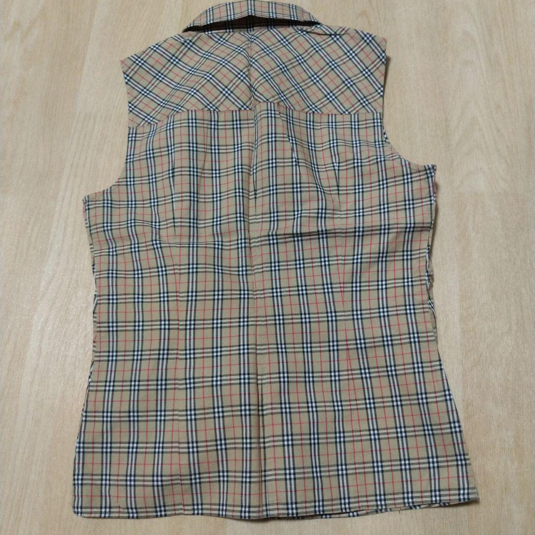 【美品】Burberry ノバチェック柄 ノースリーブポロシャツ y2k