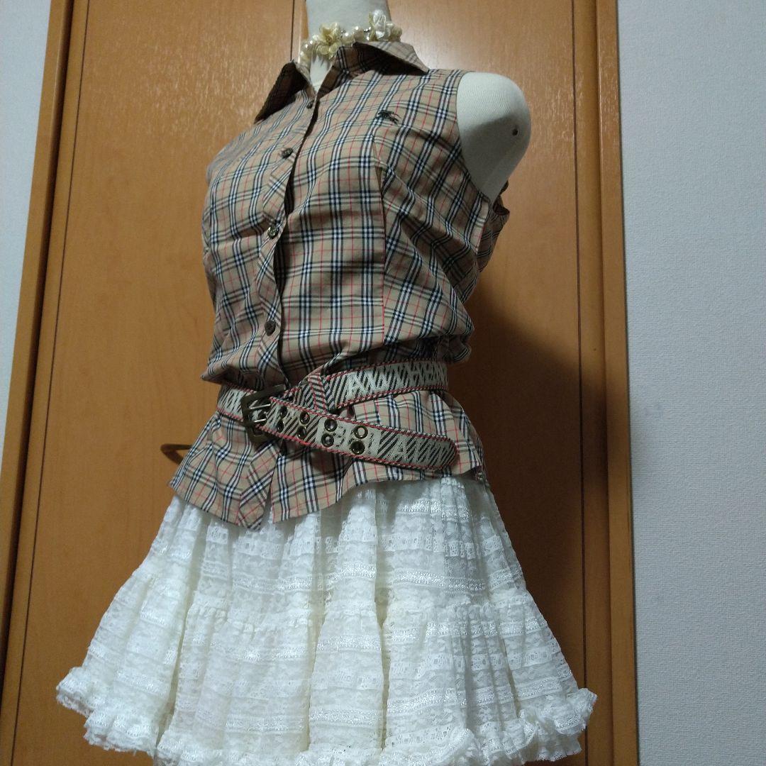 【美品】Burberry ノバチェック柄 ノースリーブポロシャツ y2k