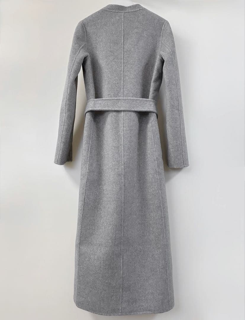 定価18.5万 上質 MADISONBLUE ノーカラーコート グレー 00