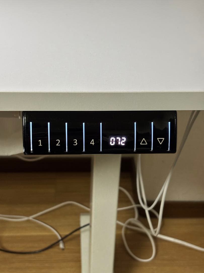 Alebert 電動昇降デスク ホワイト140×70×72~116 おまけ付き