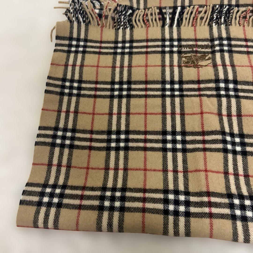【極美品】バーバリー　膝掛け　65×120cm ウール　ノバチェック