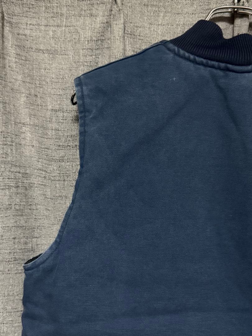 90s Carhartt カーハート ネイビー ダックベスト 腰ゴム