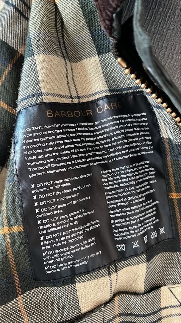 Barbour Spey xsサイズ