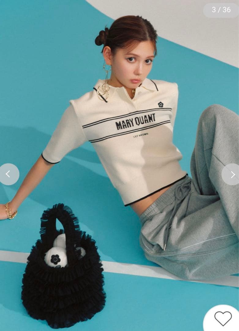 【LILY BROWN×MARY QUANT】ポロニットプルオーバー