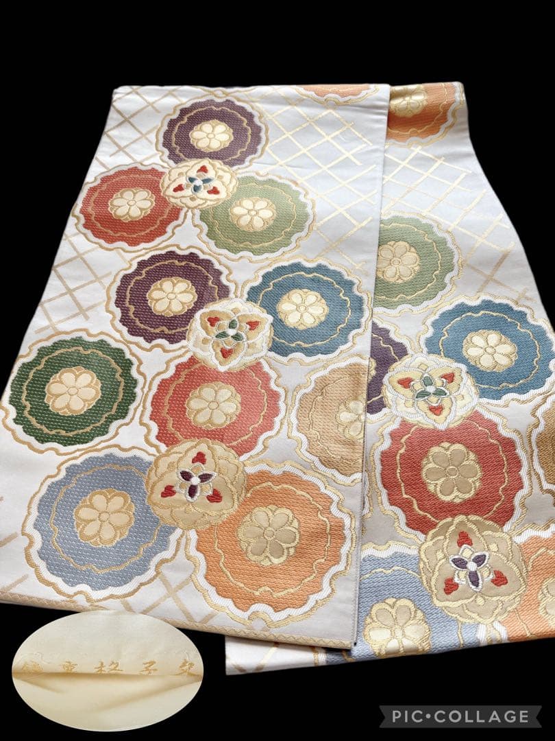 未使用品　振袖フルセット　手差し友禅　刺繍　新品長襦袢　トールサイズ　裄丈70